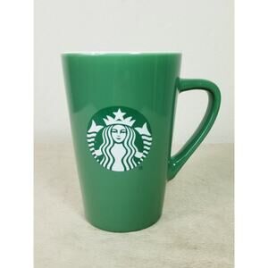 Starbucks Tall Coffee Mug Mermaid Logo 12oz Teacup 2021 Green 5 1/4" Collectible